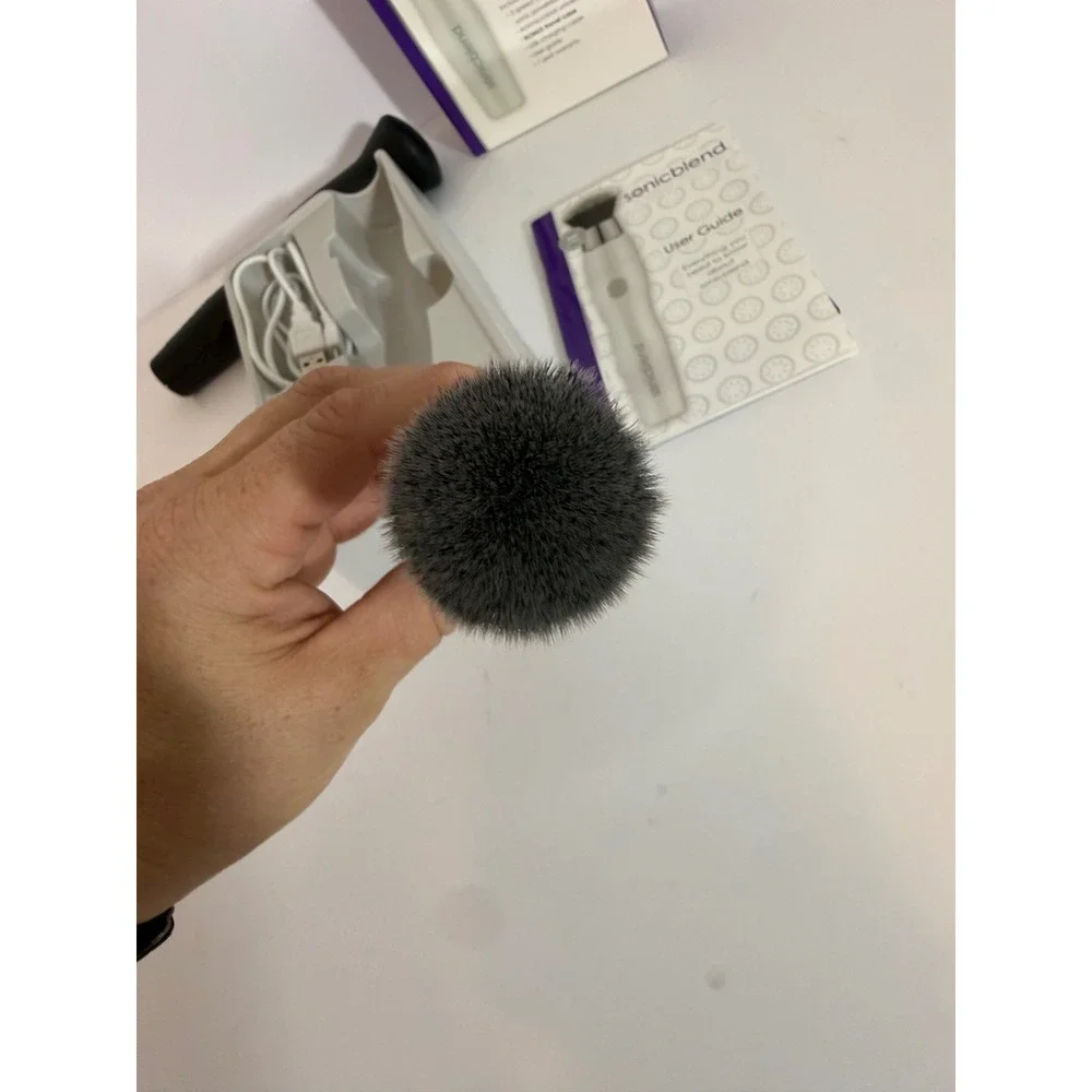 New Michael Todd Beauty Sonicblend Antimicrobial Sonic Makeup Brush Pearl White